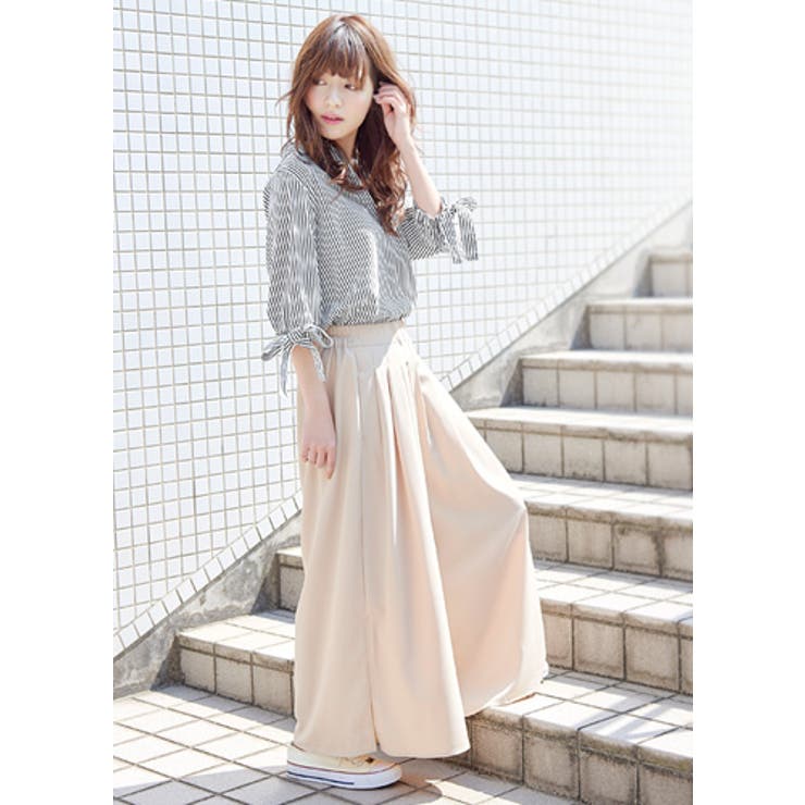 旬度満点！爽やかで知的な女っぽさを。袖リボン スキッパーブラウス ブラウス | HAPPY急便 by VERITA.JP | 詳細画像14 