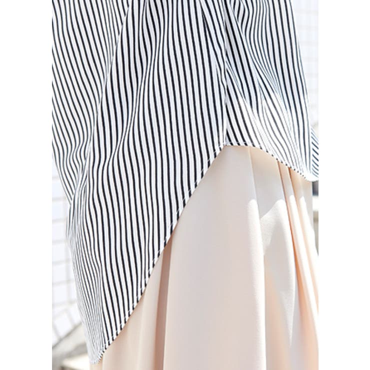 旬度満点！爽やかで知的な女っぽさを。袖リボン スキッパーブラウス ブラウス | HAPPY急便 by VERITA.JP | 詳細画像8 