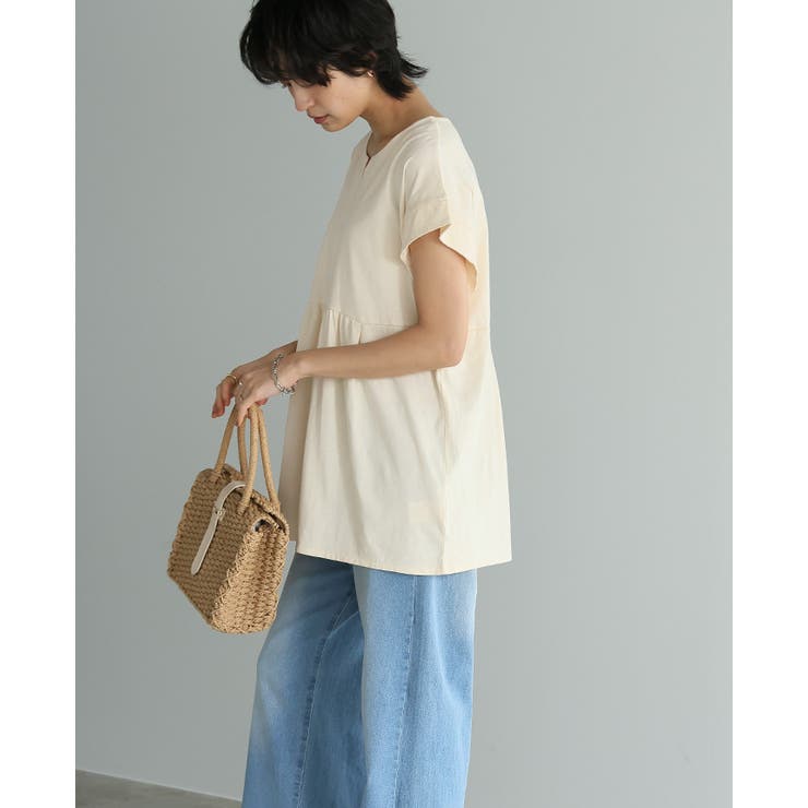 抜け感のある大人の可愛さ。綿100％切替フレアトップス tシャツ カットソー | HAPPY急便 by VERITA.JP | 詳細画像10 