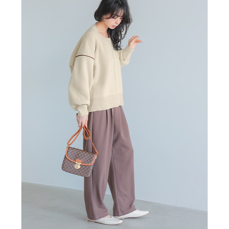 立体的なゆったりシルエット。ダンボールニット配色コクーントップス ニット セータ… | HAPPY急便 by VERITA.JP | 詳細画像5 