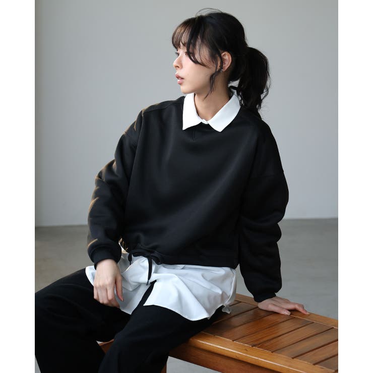 スタイルアップする、あったかアイテム。裾ドロスト裏起毛ショートトップス 裏起毛 | HAPPY急便 by VERITA.JP | 詳細画像12 