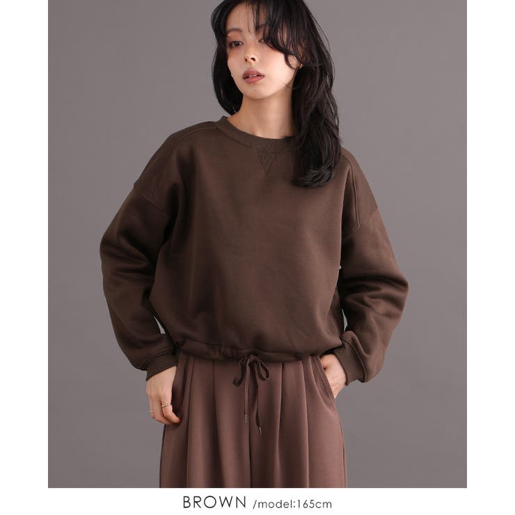 スタイルアップする、あったかアイテム。裾ドロスト裏起毛ショートトップス 裏起毛 | HAPPY急便 by VERITA.JP | 詳細画像5 