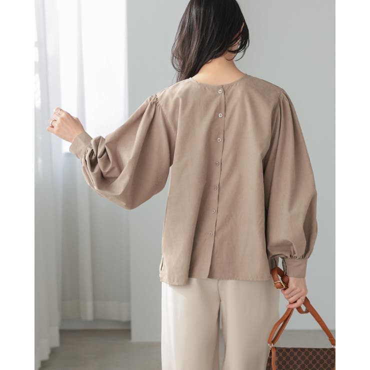 前後で使える2wayデザイン。ピーチボリュームスリーブブラウス ブラウス トップ… | HAPPY急便 by VERITA.JP | 詳細画像6 