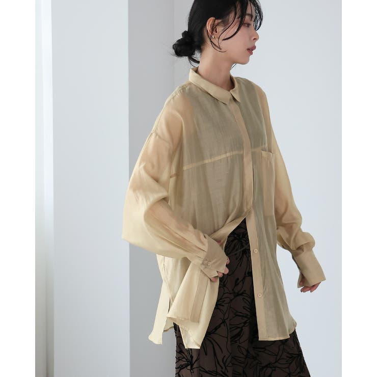 こなれ感を作るビッグシルエット。シアーゆったりブラウス シャツ 春ブラウス | HAPPY急便 by VERITA.JP | 詳細画像10 
