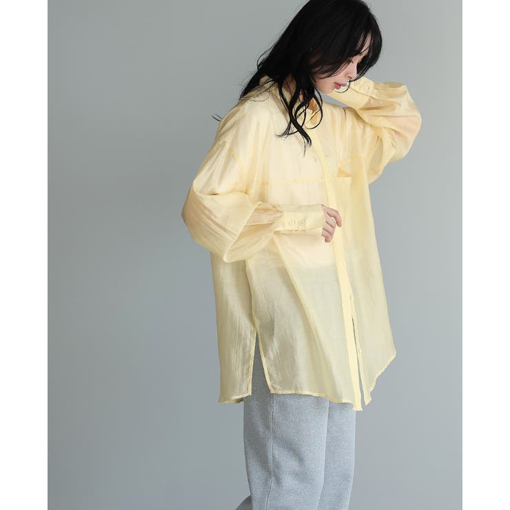 こなれ感を作るビッグシルエット。シアーゆったりブラウス シャツ 春ブラウス | HAPPY急便 by VERITA.JP | 詳細画像13 