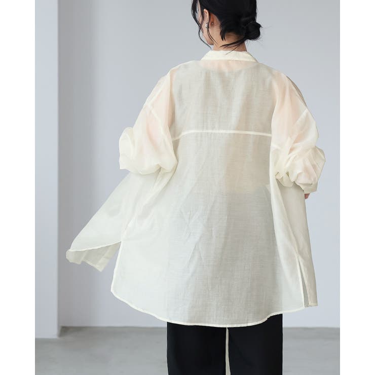 こなれ感を作るビッグシルエット。シアーゆったりブラウス シャツ 春ブラウス | HAPPY急便 by VERITA.JP | 詳細画像7 