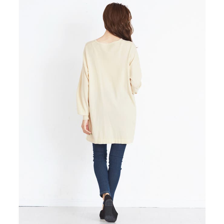 ベルトでコーデをクールに変える。フロントベルト付きニットチュニック ニット | HAPPY急便 by VERITA.JP | 詳細画像21 