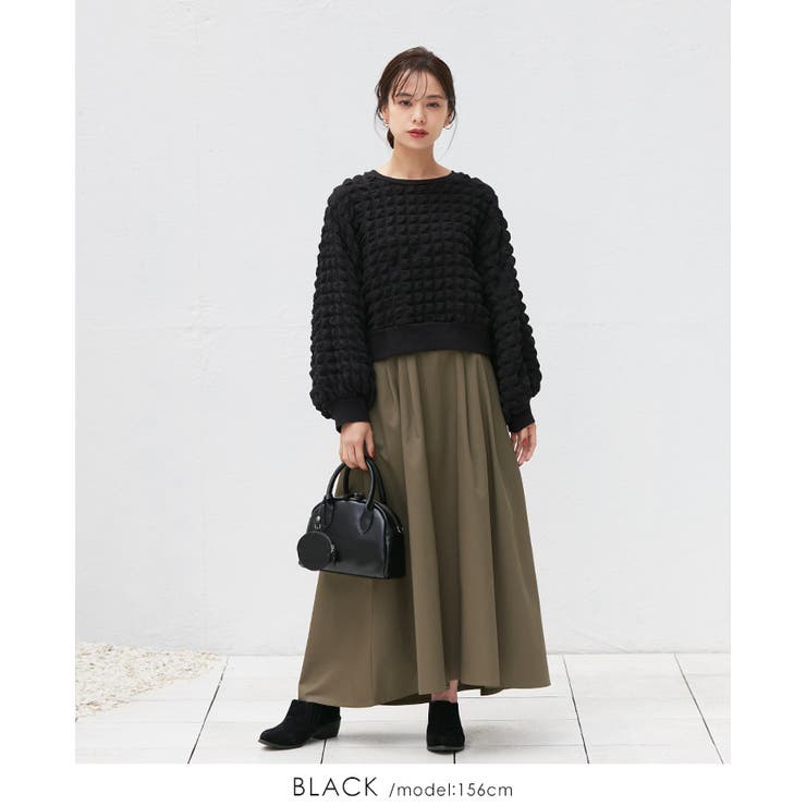 生地に拘った旬トップス。ぽこぽこワッフルトップス トップス