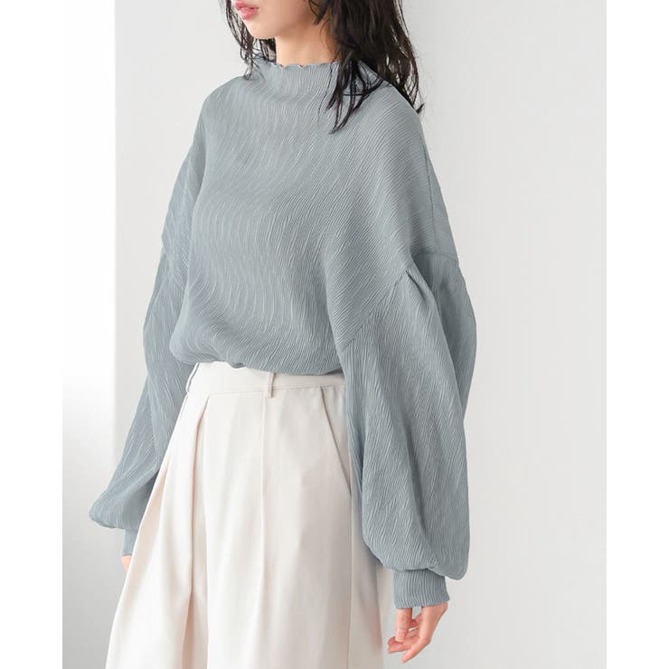 立体感で魅せる大人のプリーツ。ランダムプリーツボトルネックトップス ブラウス ト… | HAPPY急便 by VERITA.JP | 詳細画像18 