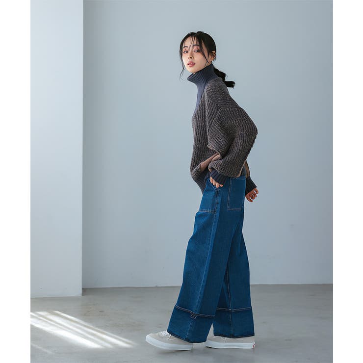 旬のあったかニット。配色ハーフジップニット ニット セーター | HAPPY急便 by VERITA.JP | 詳細画像13 