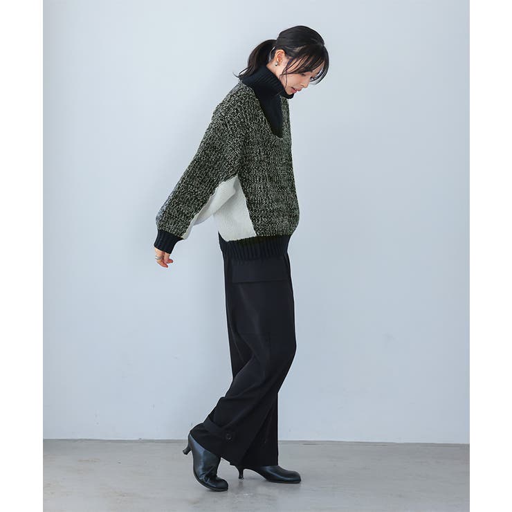 旬のあったかニット。配色ハーフジップニット ニット セーター | HAPPY急便 by VERITA.JP | 詳細画像15 