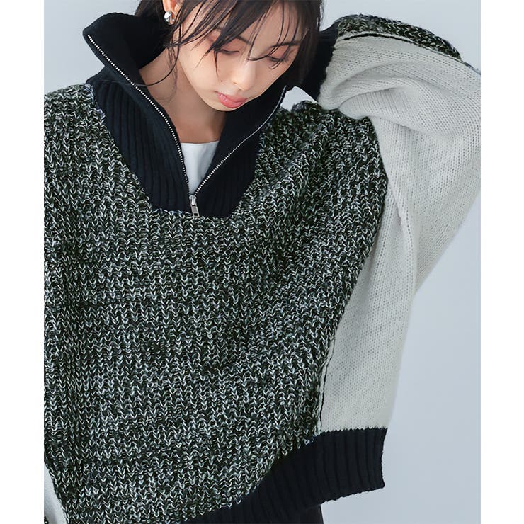旬のあったかニット。配色ハーフジップニット ニット セーター | HAPPY急便 by VERITA.JP | 詳細画像18 