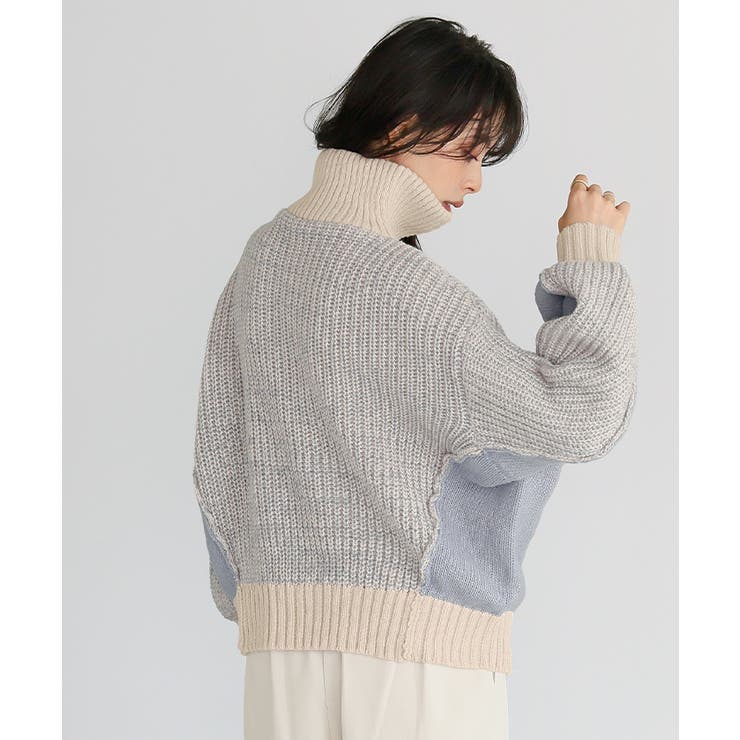 旬のあったかニット。配色ハーフジップニット ニット セーター | HAPPY急便 by VERITA.JP | 詳細画像6 