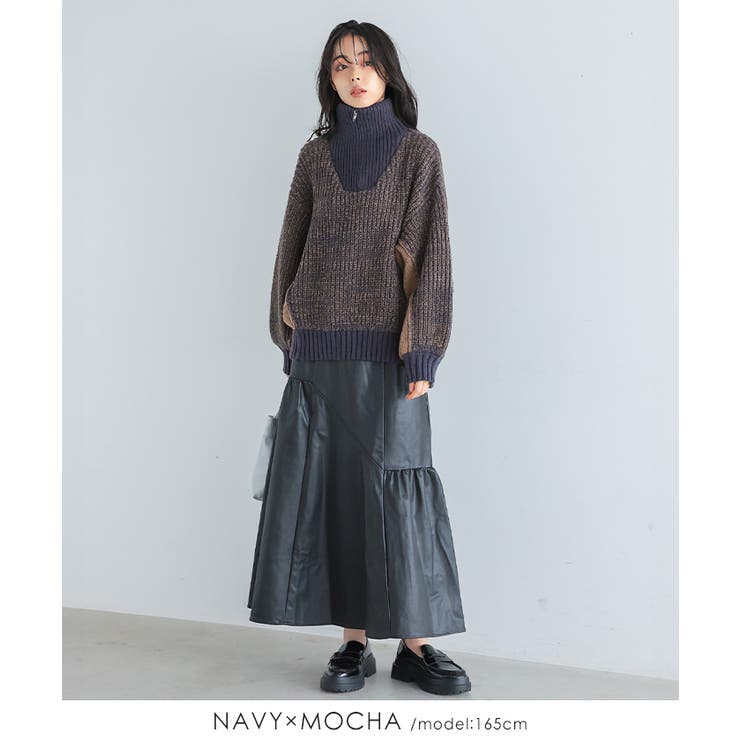 旬のあったかニット。配色ハーフジップニット ニット セーター | HAPPY急便 by VERITA.JP | 詳細画像9 