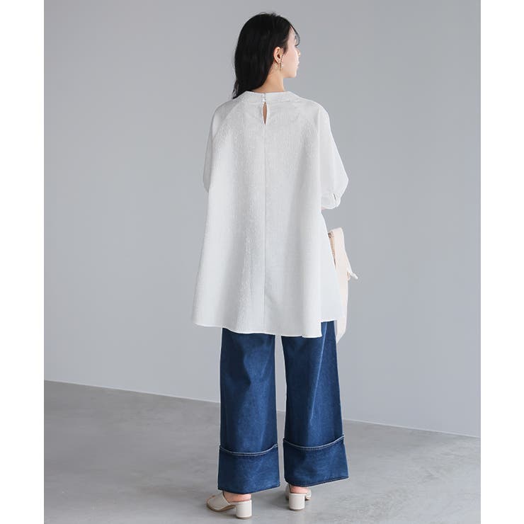 mily bilet ブラウス シャツ 「mily bilet」花柄とシルエットで