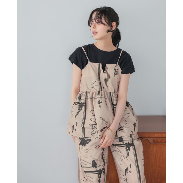 日常にアートを感じる。英字プリントキャミソール キャミ ベスト | HAPPY急便 by VERITA.JP | 詳細画像8 