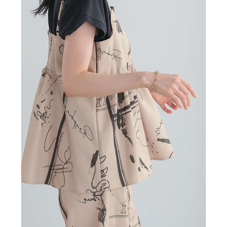 日常にアートを感じる。英字プリントキャミソール キャミ ベスト | HAPPY急便 by VERITA.JP | 詳細画像9 