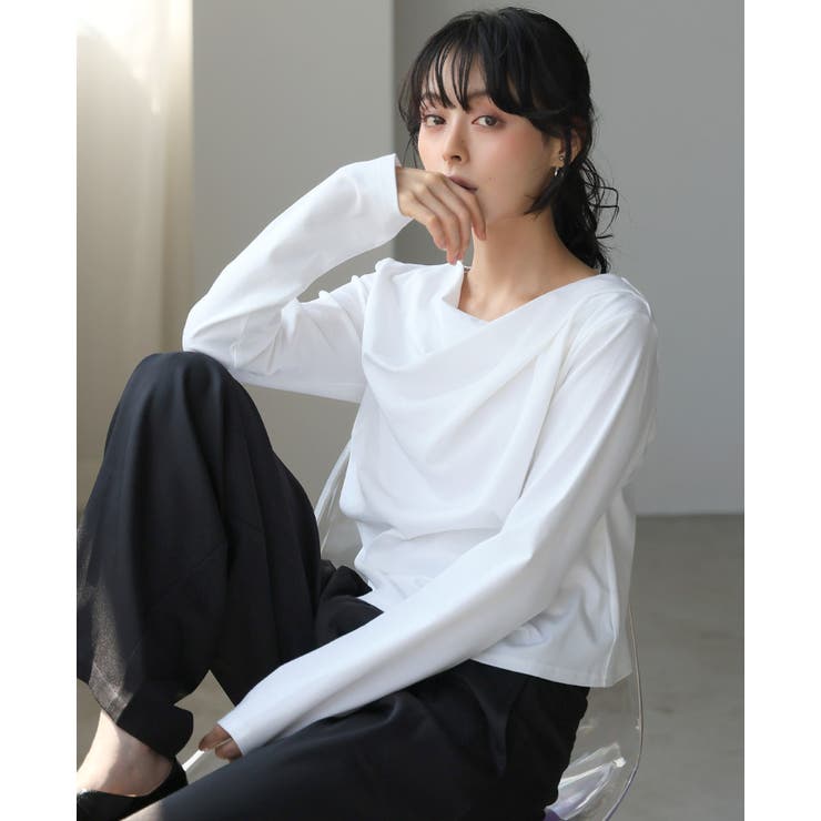 計算されたドレープで華やかに。ドレープカットソー ロンT カットソー | HAPPY急便 by VERITA.JP | 詳細画像16 