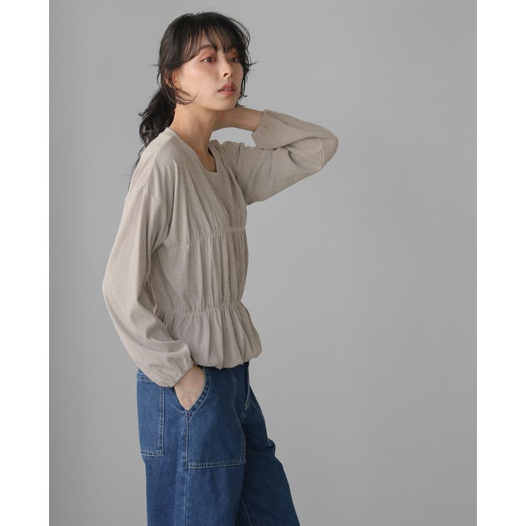 くしゅっとさせて美シルエット。シャーリングトップス カットソー ロンT | HAPPY急便 by VERITA.JP | 詳細画像11 