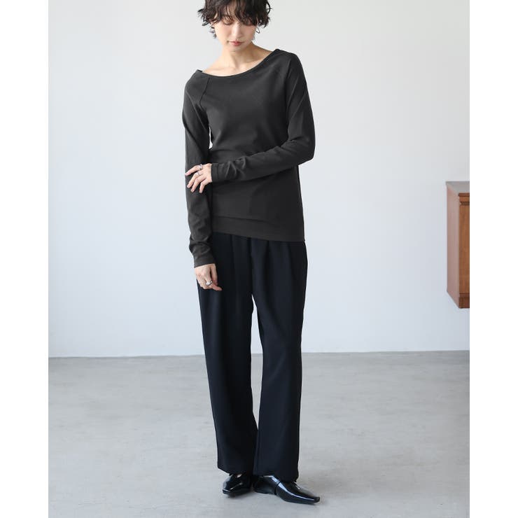 いつもの日常に、ちょっとの抜け感。ボートネックトップス カットソー ロンT | HAPPY急便 by VERITA.JP | 詳細画像7 