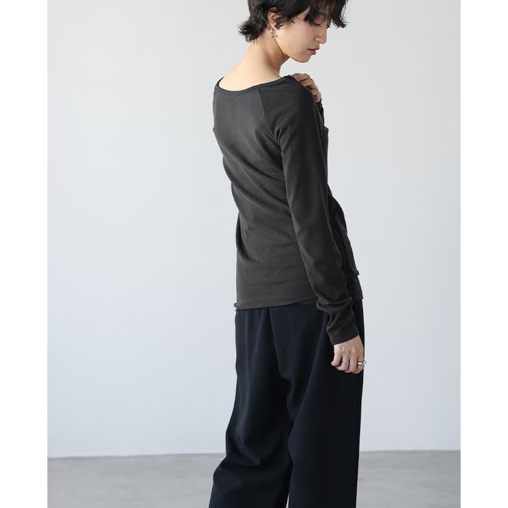 いつもの日常に、ちょっとの抜け感。ボートネックトップス カットソー ロンT | HAPPY急便 by VERITA.JP | 詳細画像8 