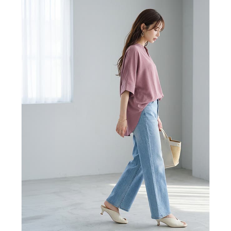 ひんやり快適。接触冷感ウェーブジョーゼットスキッパーブラウス シャツ ブラウス | HAPPY急便 by VERITA.JP | 詳細画像13 