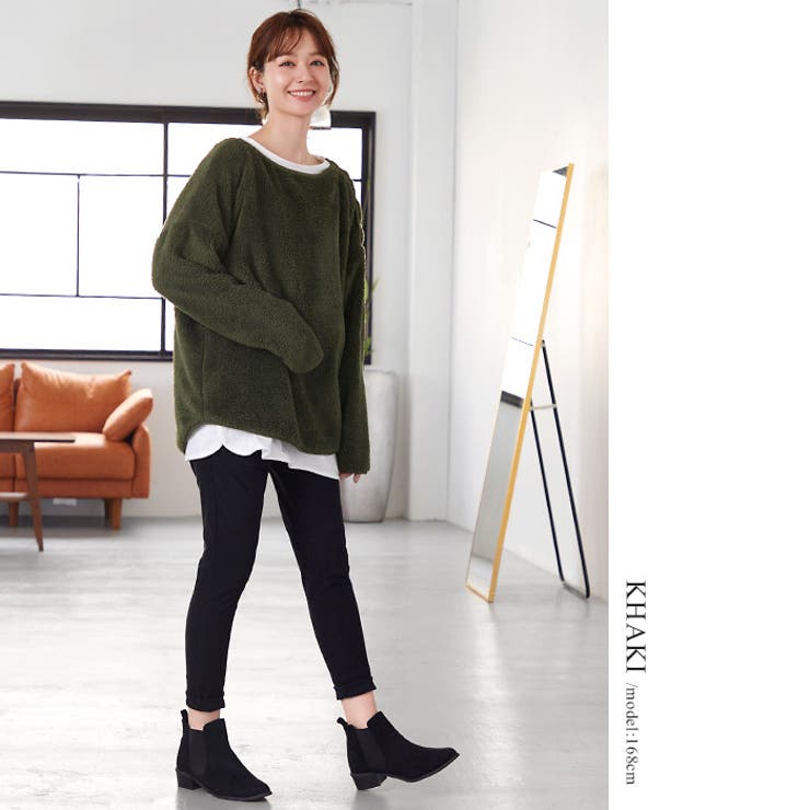 肌触りのいい物を選びたい。もこもこボアBIGトップス トップス ボア