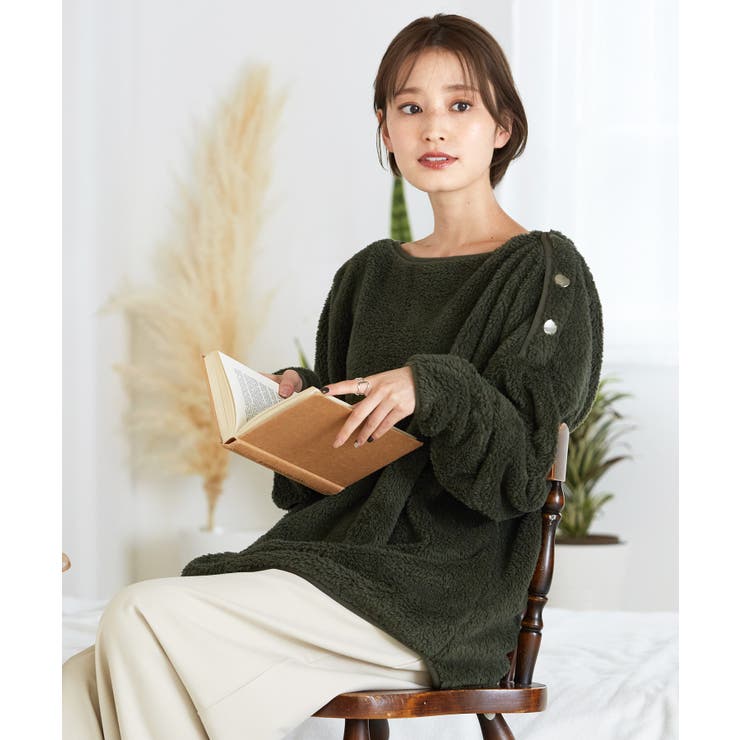 肌触りのいい物を選びたい。もこもこボアBIGトップス トップス ボア