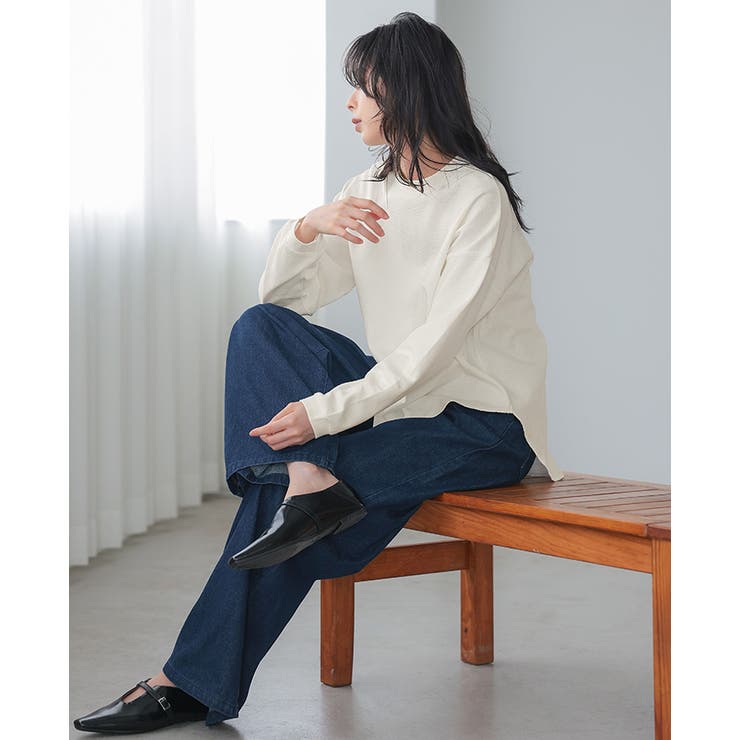 他と差が出る大人カジュアル。ラウンドヘムジャガードコットンカットソー カットソー… | HAPPY急便 by VERITA.JP | 詳細画像10 