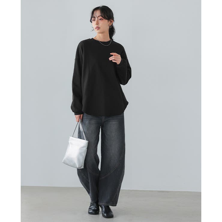 他と差が出る大人カジュアル。ラウンドヘムジャガードコットンカットソー カットソー… | HAPPY急便 by VERITA.JP | 詳細画像24 