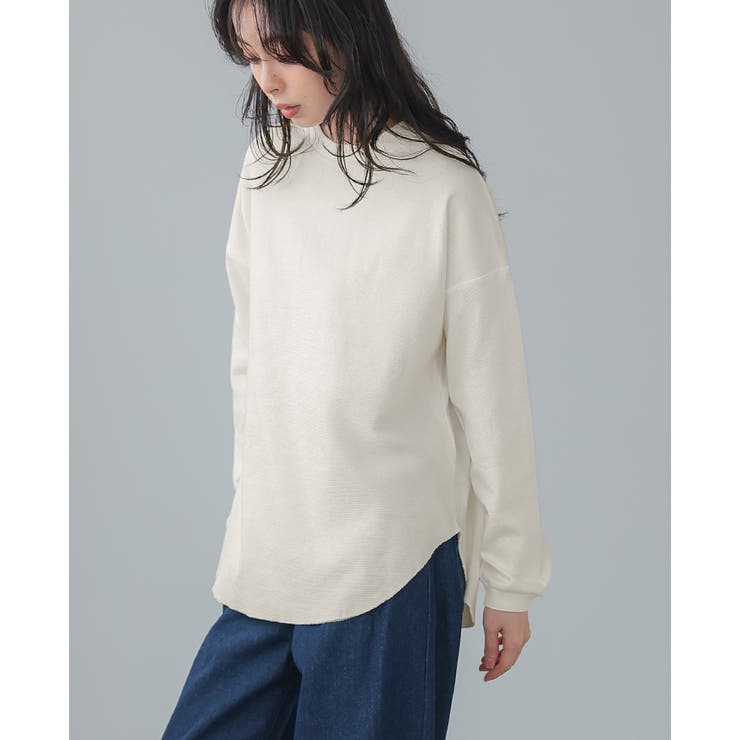 他と差が出る大人カジュアル。ラウンドヘムジャガードコットンカットソー カットソー… | HAPPY急便 by VERITA.JP | 詳細画像8 