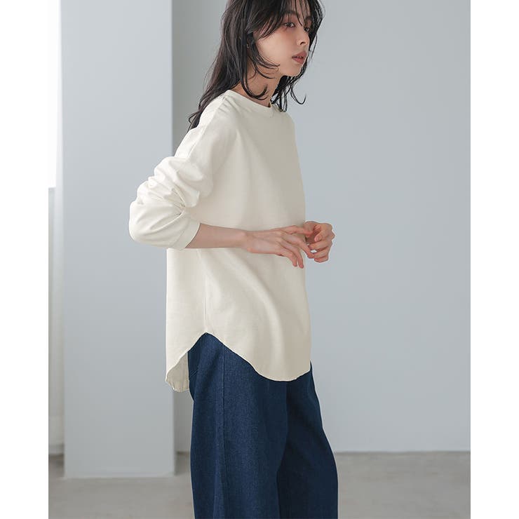 他と差が出る大人カジュアル。ラウンドヘムジャガードコットンカットソー カットソー… | HAPPY急便 by VERITA.JP | 詳細画像9 