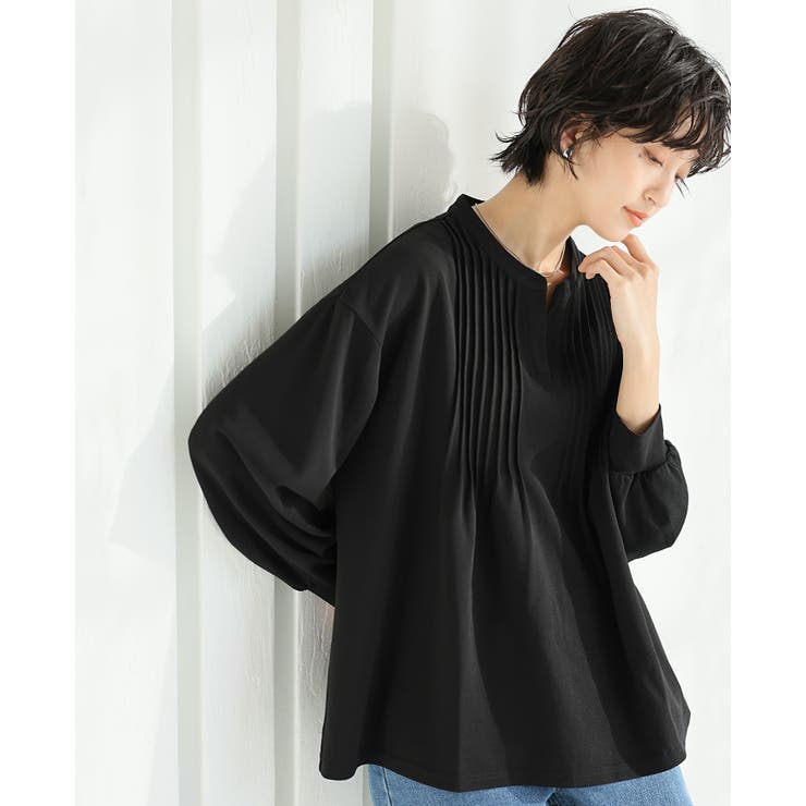 ラクにキレイめコーデを作る。梨地ピンタックブラウス ブラウス プルオーバー | HAPPY急便 by VERITA.JP | 詳細画像16 