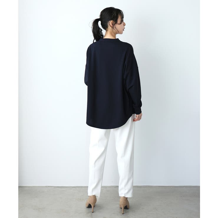 大人の抜け感。梨地スキッパーブラウス ブラウス シャツ | HAPPY急便 by VERITA.JP | 詳細画像10 