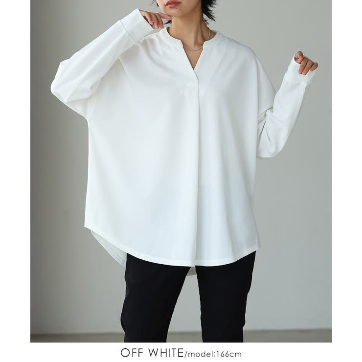 大人の抜け感。梨地スキッパーブラウス ブラウス シャツ | HAPPY急便 by VERITA.JP | 詳細画像12 