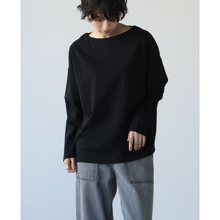 計算されたネックライン。梨地ボートネックトップス トップス プルオーバー | HAPPY急便 by VERITA.JP | 詳細画像14 