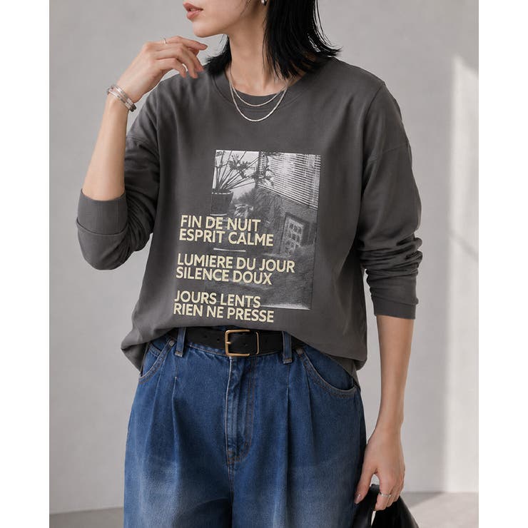 デイリーコーデに映える大人プリント。フォトプリントロンT ロンt 長袖tシャツ | HAPPY急便 by VERITA.JP | 詳細画像7 