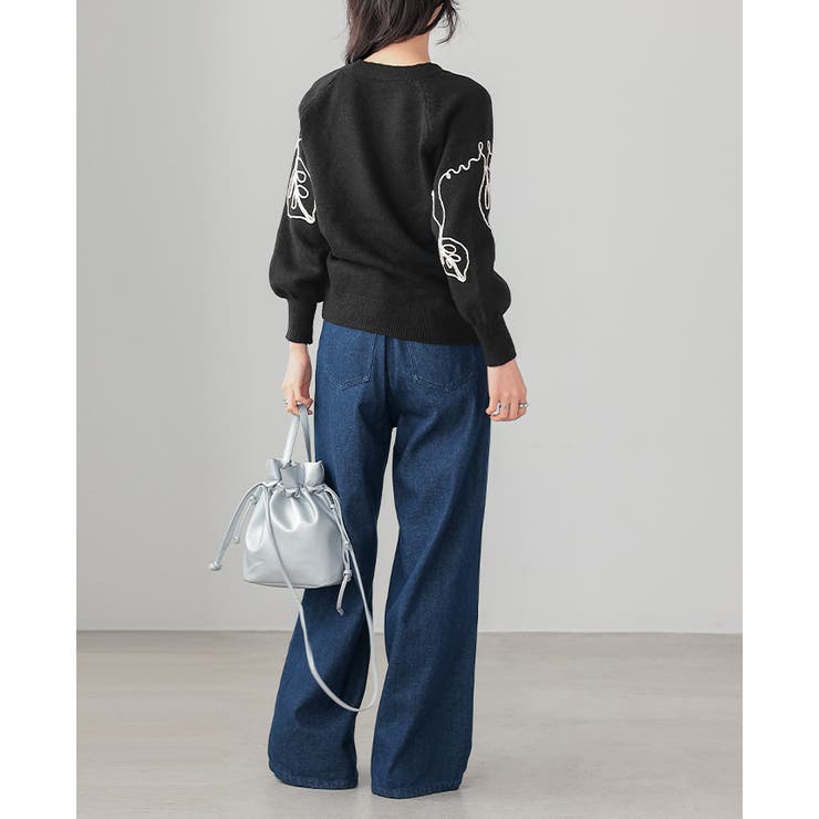 ラインで描く、華やぎニット。コード刺繍ニット ニット セーター | HAPPY急便 by VERITA.JP | 詳細画像16 