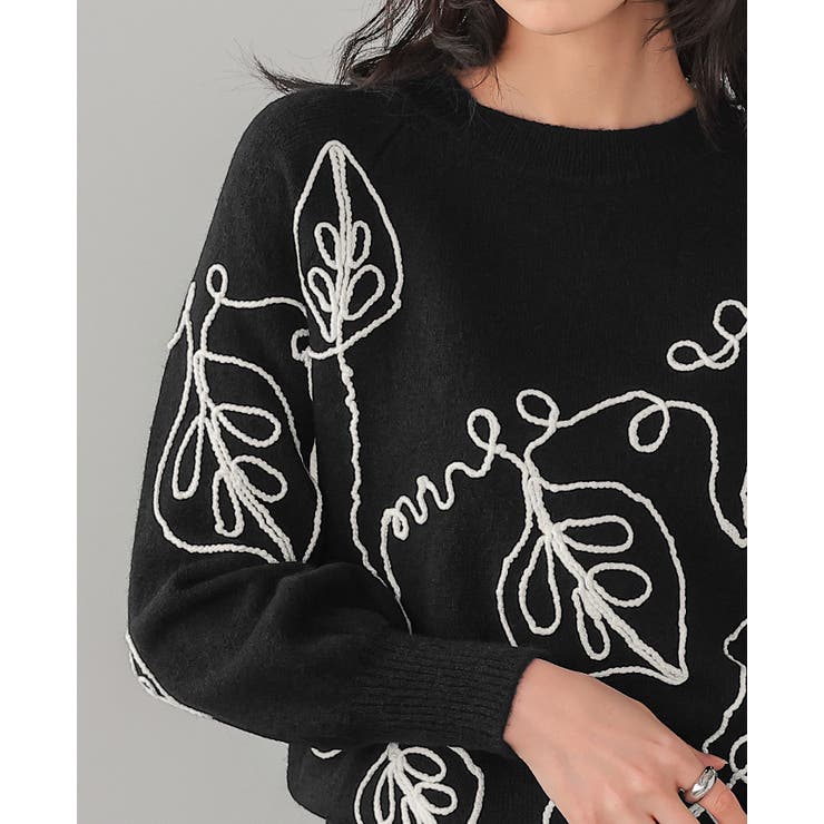 ラインで描く、華やぎニット。コード刺繍ニット ニット セーター | HAPPY急便 by VERITA.JP | 詳細画像18 