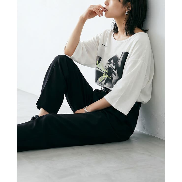 こなれ感を演出する大人プリント。フォトプリントプルオーバー tシャツ Tシャツ | HAPPY急便 by VERITA.JP | 詳細画像14 