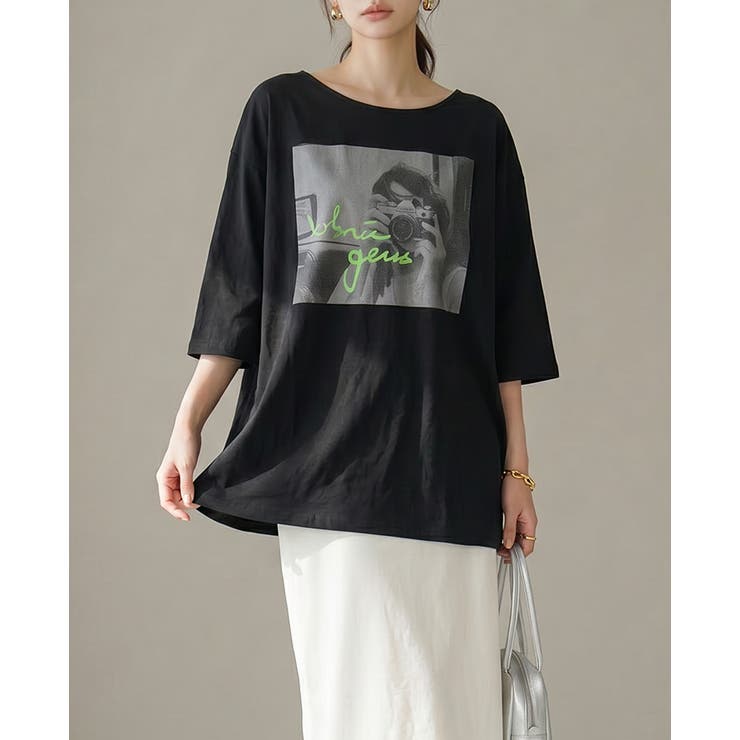 こなれ感を演出する大人プリント。フォトプリントプルオーバー tシャツ Tシャツ | HAPPY急便 by VERITA.JP | 詳細画像9 