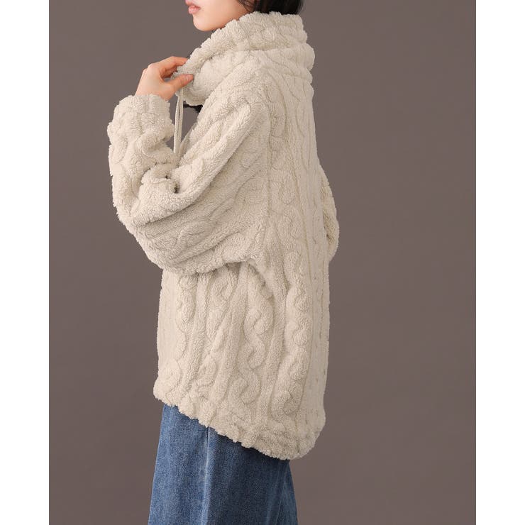 触れたくなるような柔らかさに夢中。ケーブルボアプルオーバー ボア トップス | HAPPY急便 by VERITA.JP | 詳細画像18 