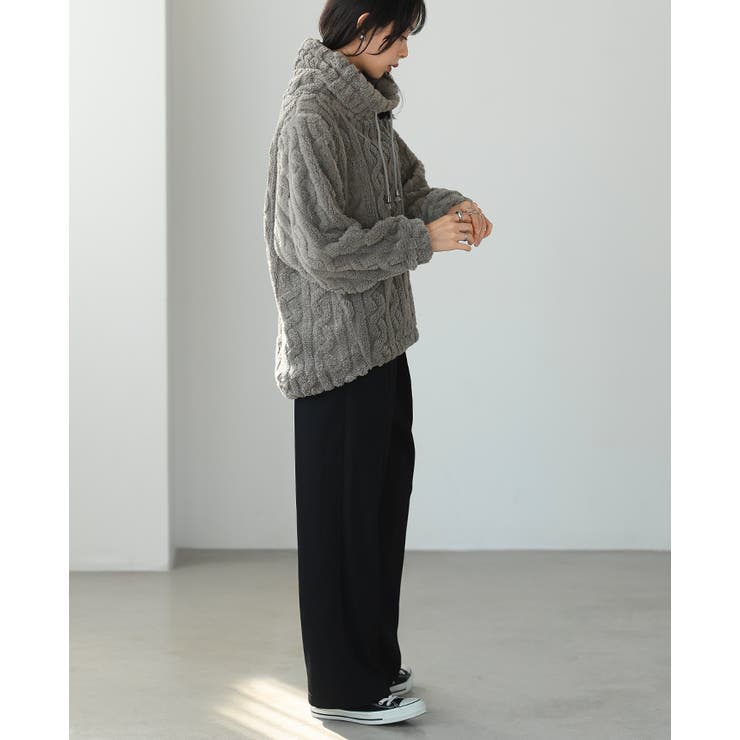 触れたくなるような柔らかさに夢中。ケーブルボアプルオーバー ボア トップス | HAPPY急便 by VERITA.JP | 詳細画像6 