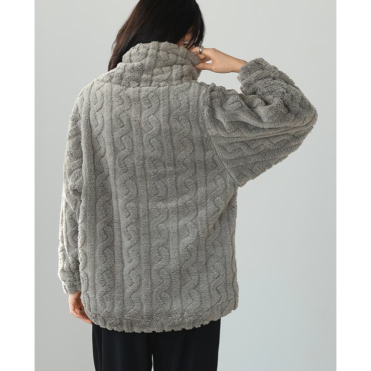 触れたくなるような柔らかさに夢中。ケーブルボアプルオーバー ボア トップス | HAPPY急便 by VERITA.JP | 詳細画像8 