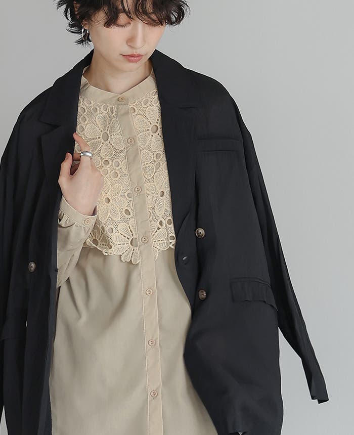 一枚で、品よく華やか。レイヤードレースブラウス ブラウス シャツ | HAPPY急便 by VERITA.JP | 詳細画像19 