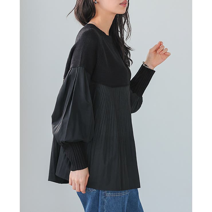 一枚で叶える上品おしゃれコーデ。ニット×プリーツフレアトップス ニット セーター | HAPPY急便 by VERITA.JP | 詳細画像8 