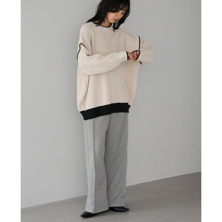 大人のカラーバランス。配色オーバーサイズニット セーター ニット | HAPPY急便 by VERITA.JP | 詳細画像13 