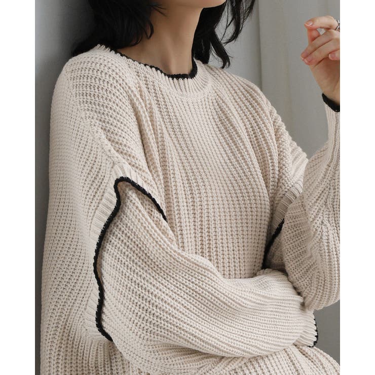 大人のカラーバランス。配色オーバーサイズニット セーター ニット | HAPPY急便 by VERITA.JP | 詳細画像15 