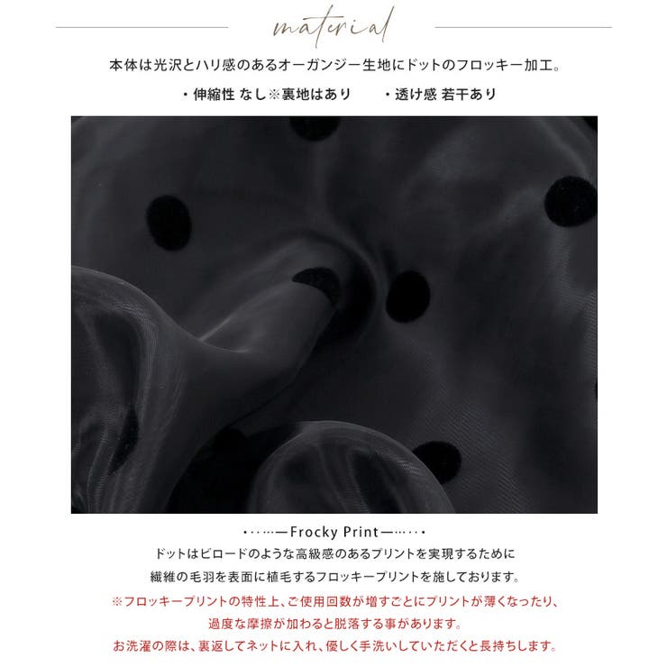 抜け感が出る、華やぎトップス。オーガンジードットトップス トップス シアー | HAPPY急便 by VERITA.JP | 詳細画像17 