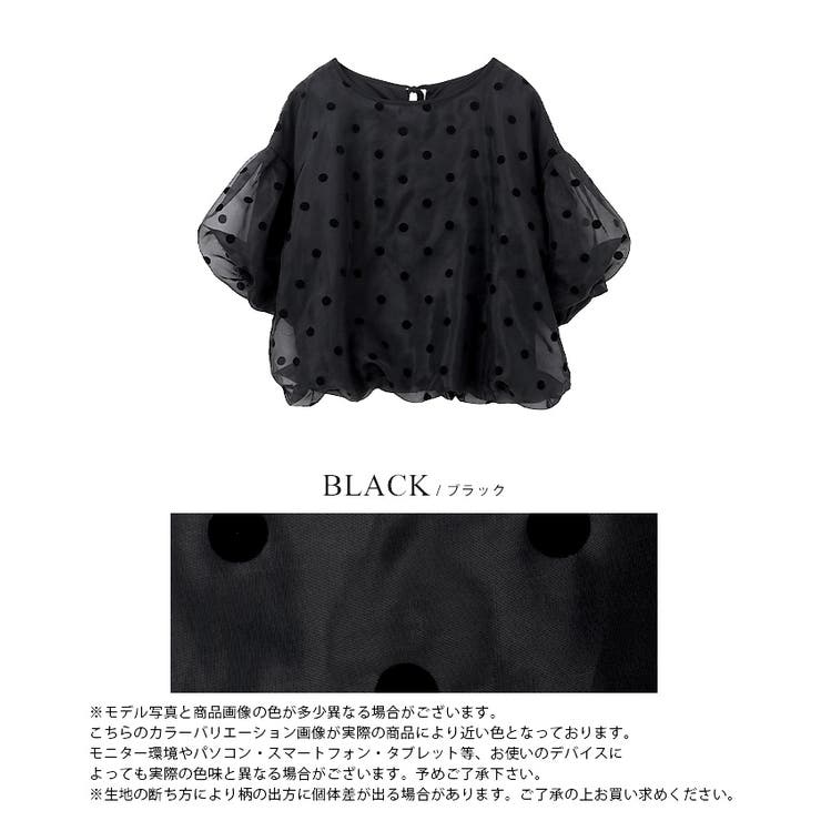 抜け感が出る、華やぎトップス。オーガンジードットトップス トップス シアー | HAPPY急便 by VERITA.JP | 詳細画像3 